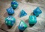 Chessex Dice - CHX27546 - Festive Waterlily/White Polyhedral 7-Die Set